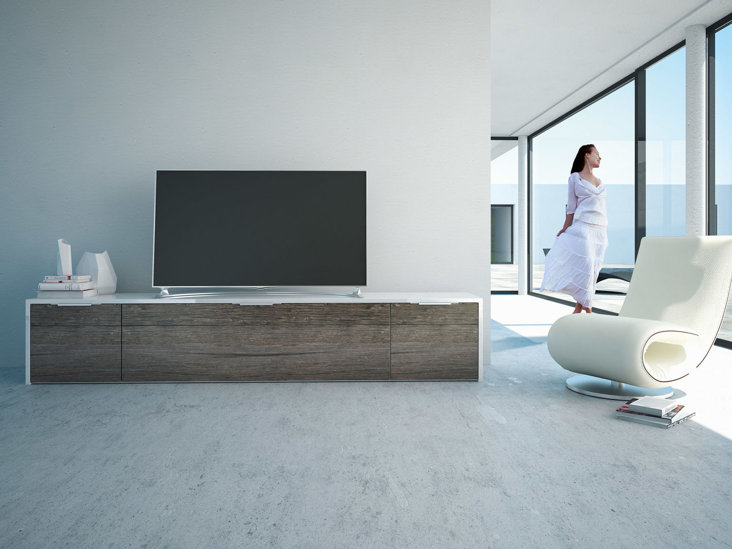 Mediamöbel für den Wohnbereich, Schnepel Systemmöbel GmbH Schnepel Systemmöbel GmbH Salas modernas Muebles para televisión y equipos