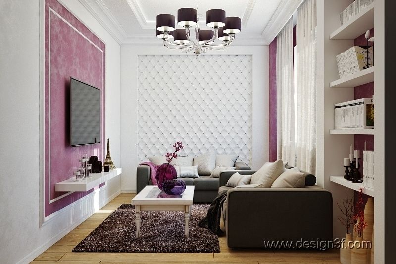 Квартира 100 м2 г. Москва, студия Design3F студия Design3F Вітальня