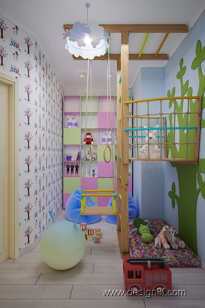 Квартира 100 м2 г. Москва, студия Design3F студия Design3F Nursery & kids bedroom design ideas