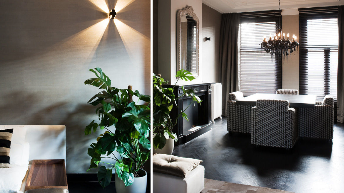 stijlvolle pied-a-terre in Amsterdam, choc studio interieur choc studio interieur Modern living room