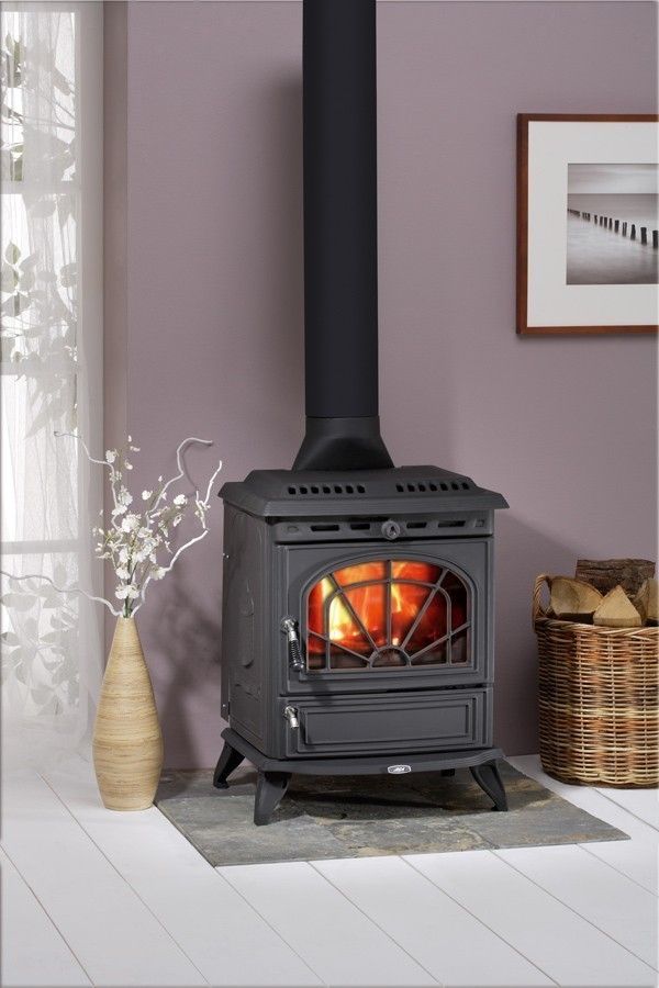 AGA Minsterley Wood Burning / Multi Fuel Stove Direct Stoves Wiejski salon Kominek i akcesoria