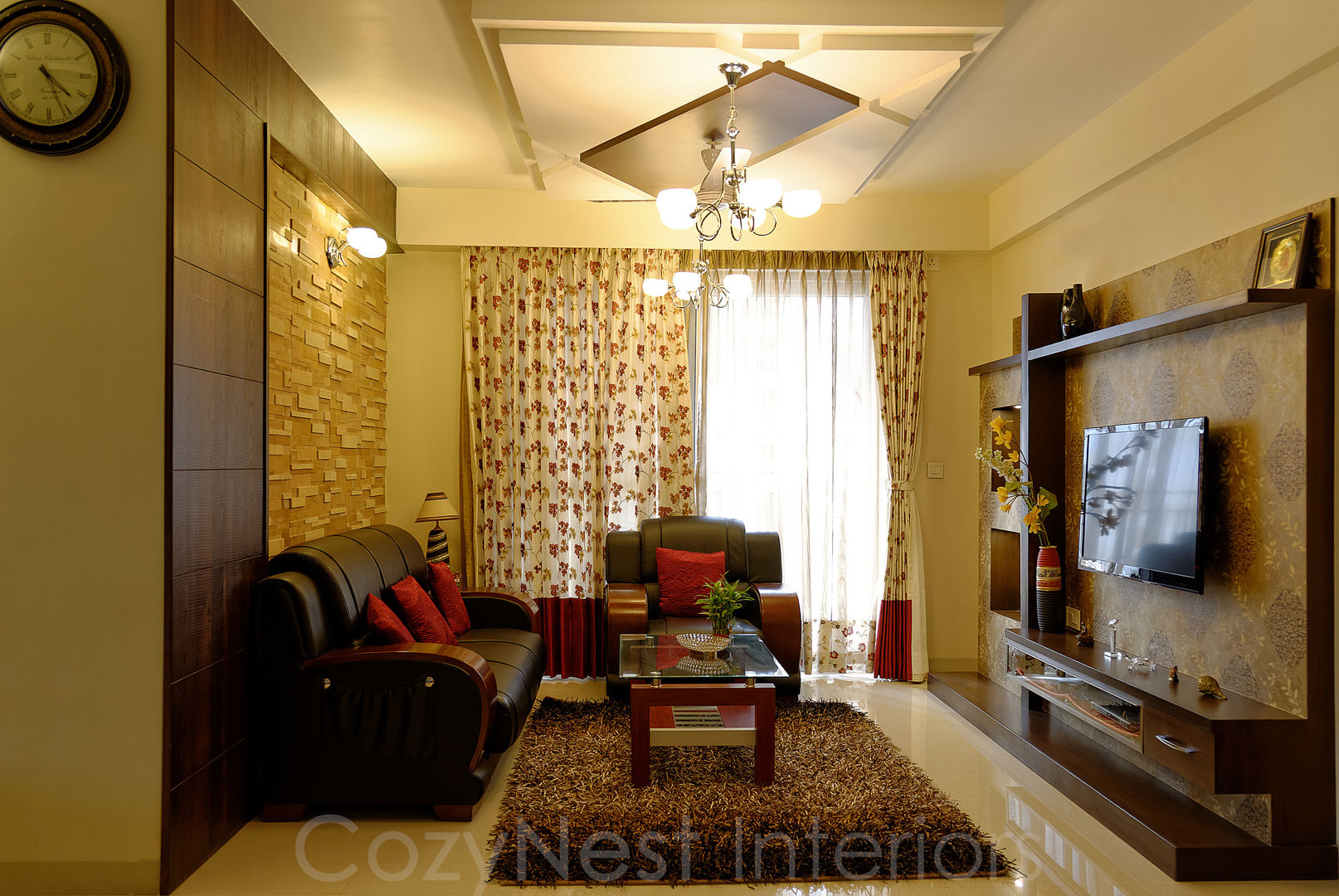 Priyanka & Yashbir, Cozy Nest Interiors Cozy Nest Interiors Salones modernos