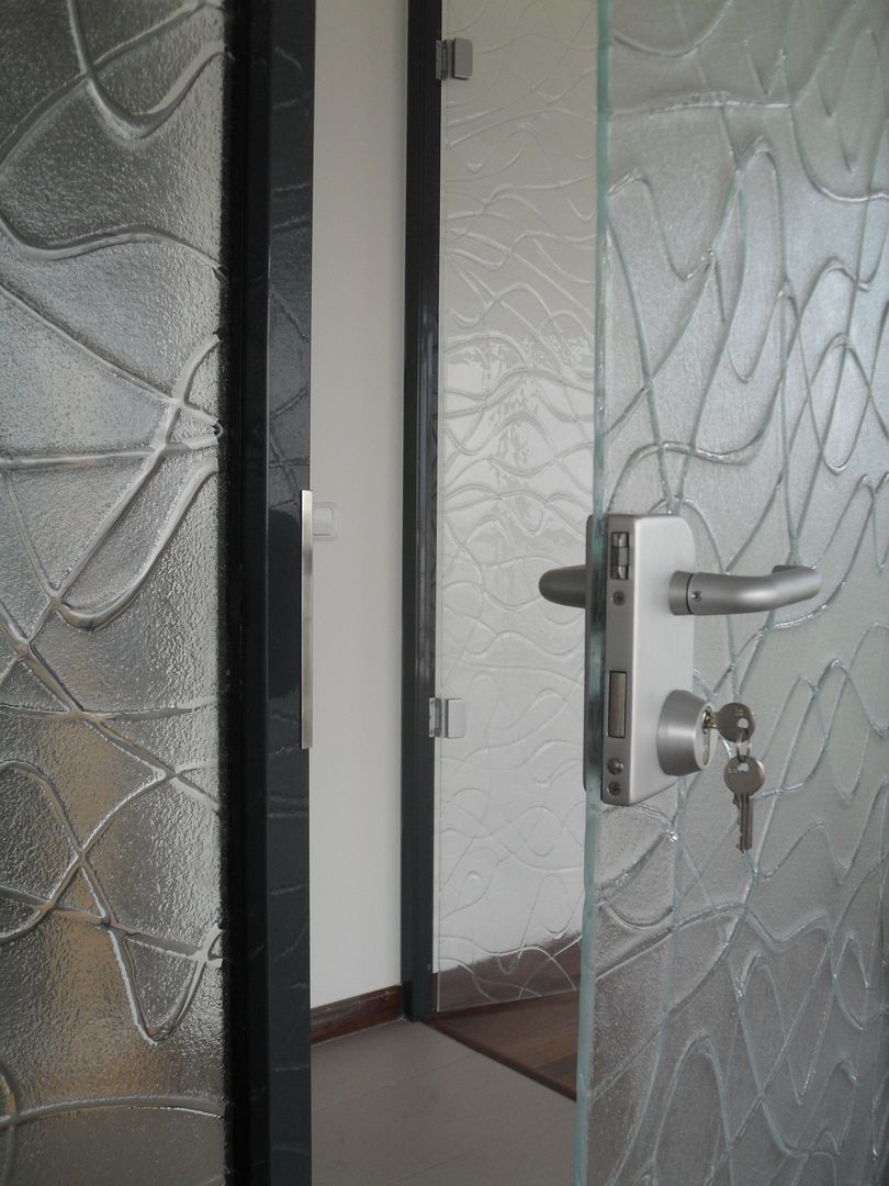 Decorative Glass Doors (90 degree openning) YBM Tasarım Dekoratif Cam Paneller สวนภายใน กระจกและแก้ว ตกแต่งภายใน