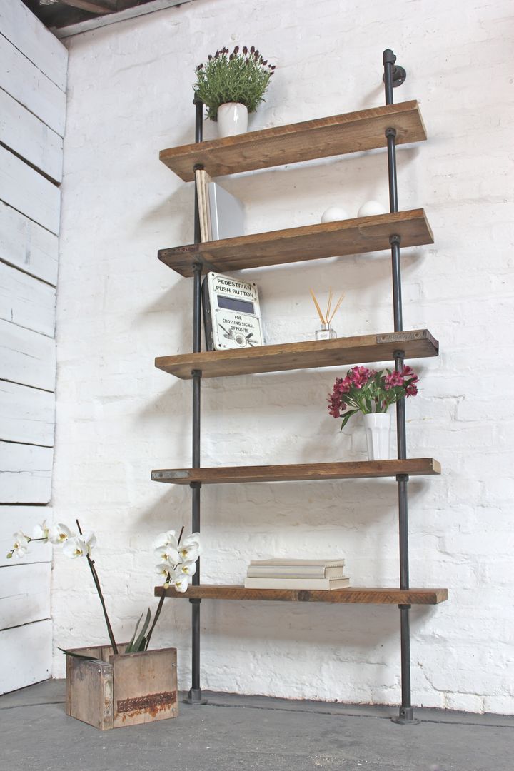 homify Industrial style living room Shelves