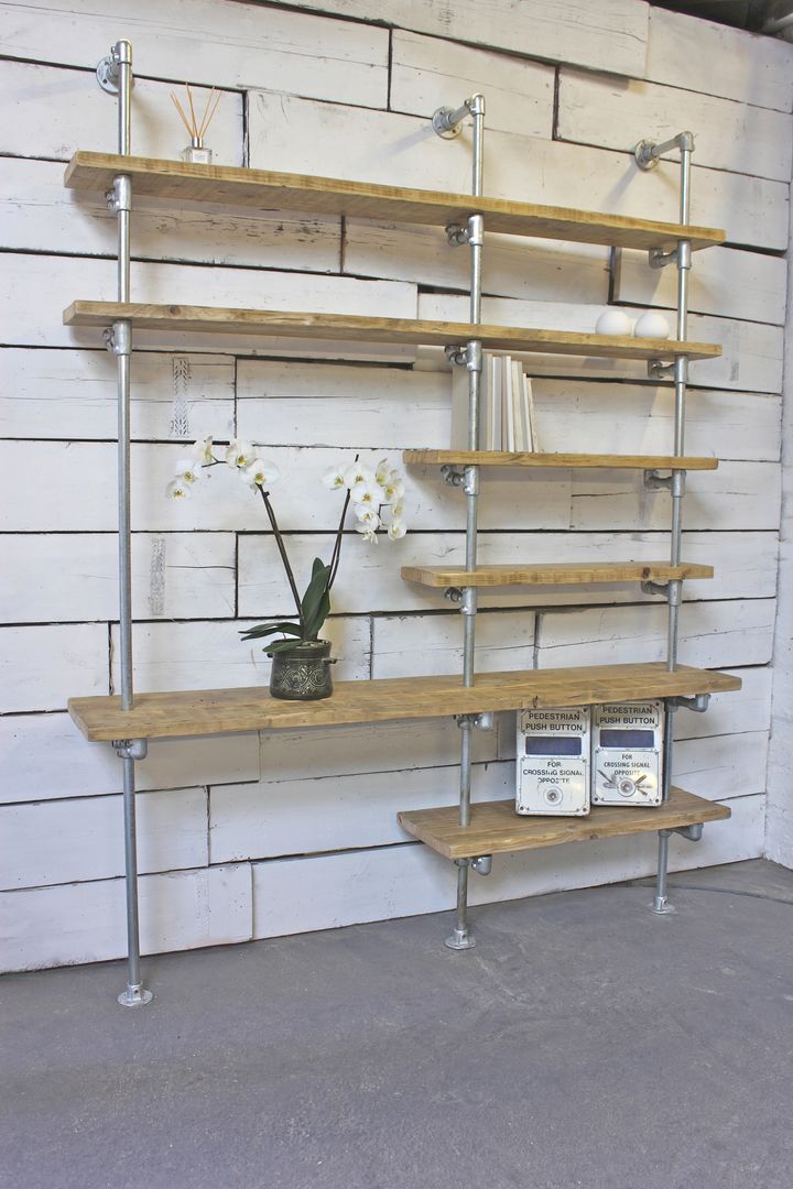 homify Industrial style living room Shelves