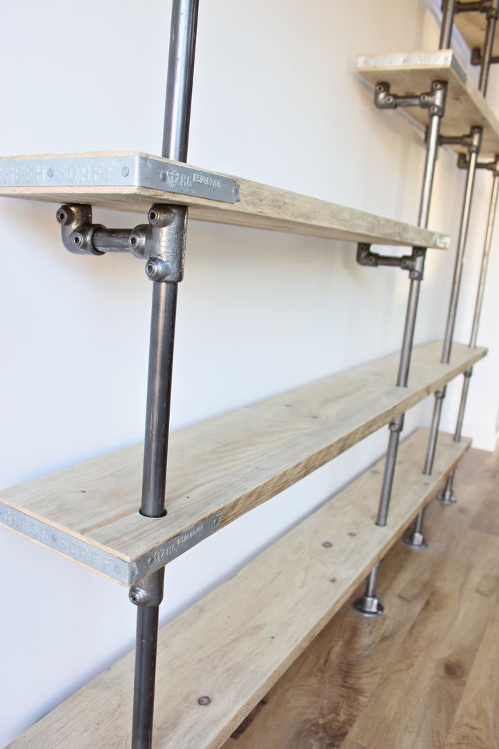 homify industrial style corridor, hallway & stairs. Drawers & shelves