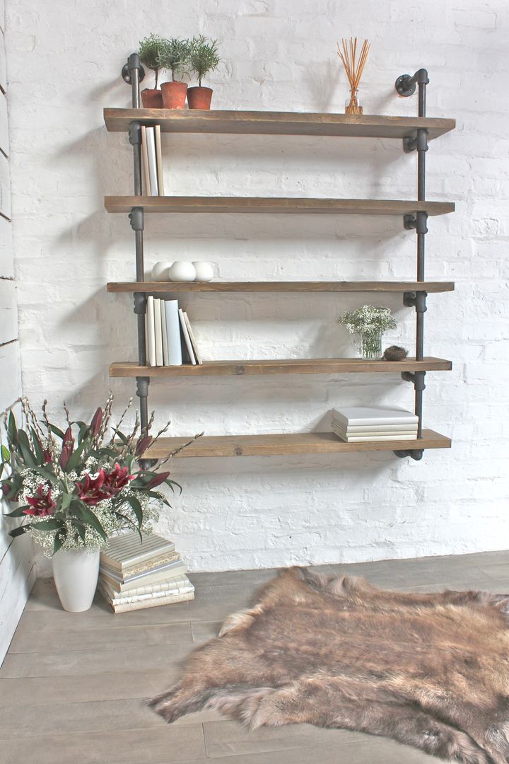 homify Industrial style corridor, hallway and stairs Drawers & shelves