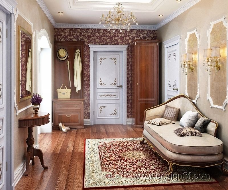 квартира г. Грозный Россия, студия Design3F студия Design3F Couloir, entrée, escaliers classiques