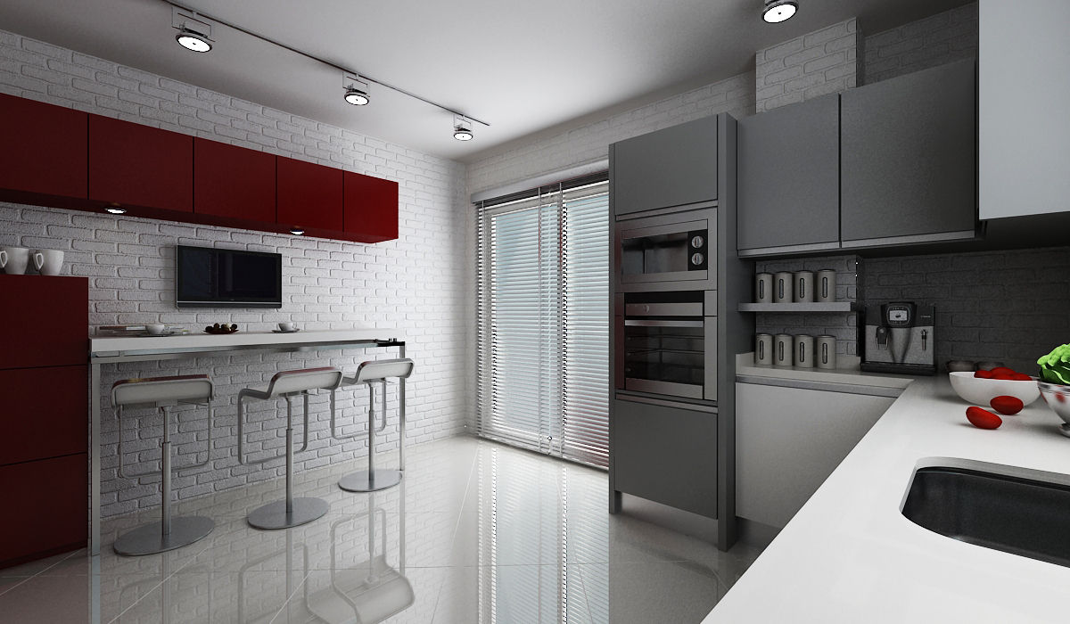 E.K. EVİ, Niyazi Özçakar İç Mimarlık Niyazi Özçakar İç Mimarlık Modern kitchen