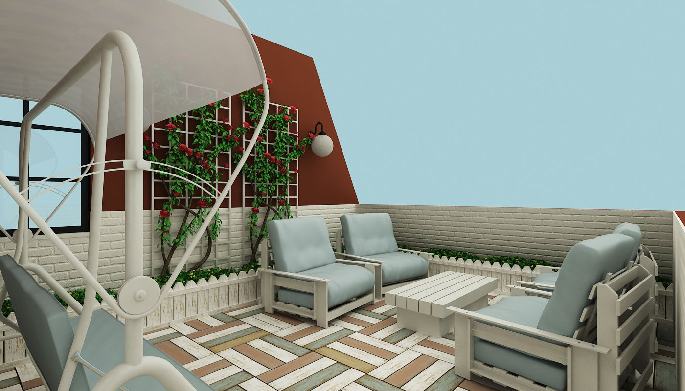 M.A. EVİ, Niyazi Özçakar İç Mimarlık Niyazi Özçakar İç Mimarlık Eclectic style balcony, veranda & terrace