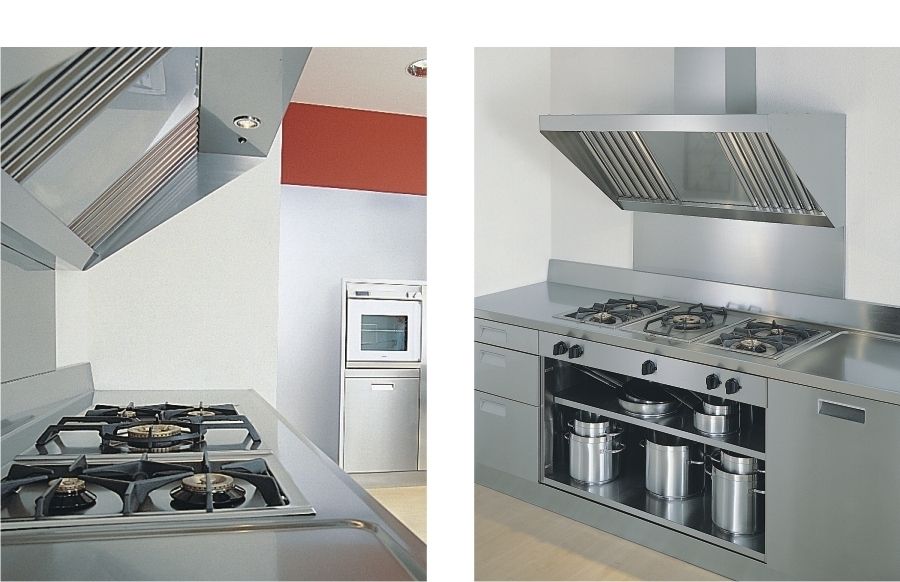 Kipro kitchen cucina professionale, bettini design bettini design Cocinas de estilo industrial Encimeras