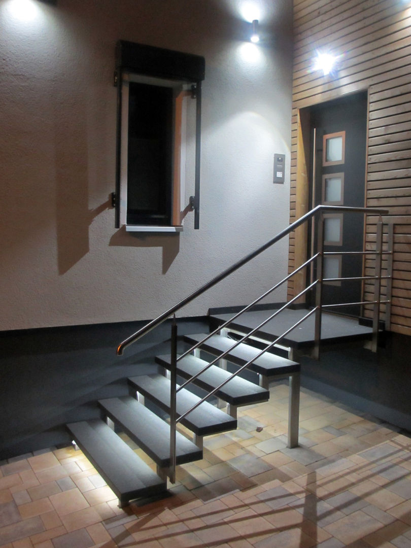 Eingangsbereich nachts Architekturbüro Ebert