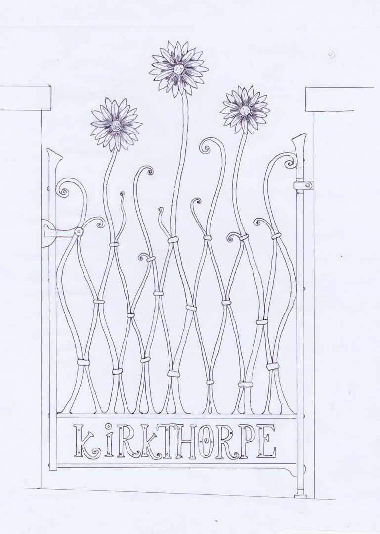 The Larkhall Anemome Gate by Ironart of Bath Ironart Ltd