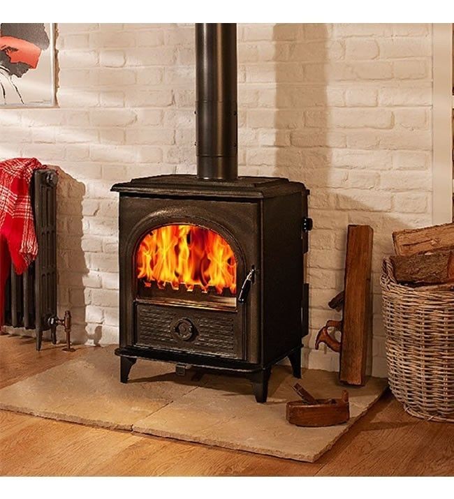 Hi-Flame Alpha I DEFRA Approved Multifuel Stove Direct Stoves Wiejski salon Kominek i akcesoria