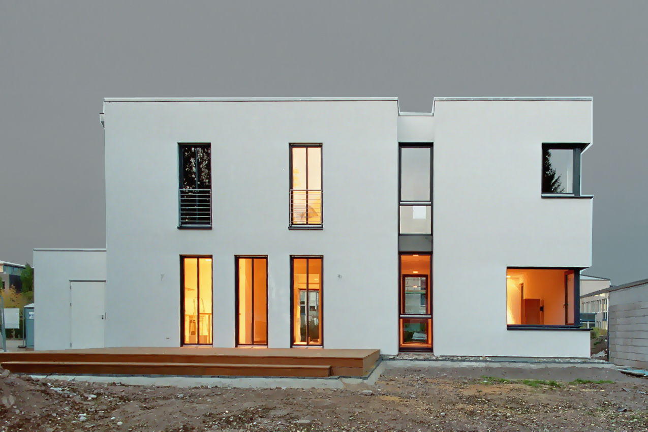 Familienhaus, waldorfplan architekten waldorfplan architekten Casas de estilo minimalista