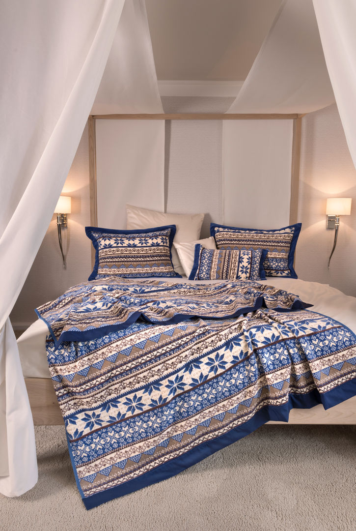 FEILER – winterliche Behaglichkeit mit BALTIC BLUE, FEILER FEILER Dormitorios escandinavos Textiles