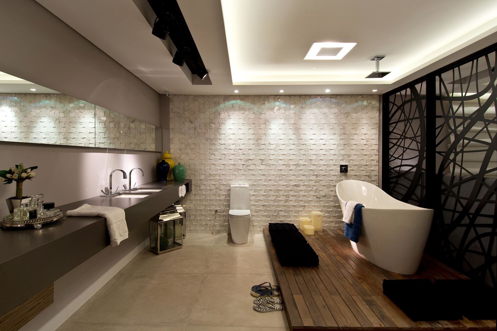 Suíte Master - CASA COR 2013, ArchDesign STUDIO ArchDesign STUDIO Eclectic style bathroom