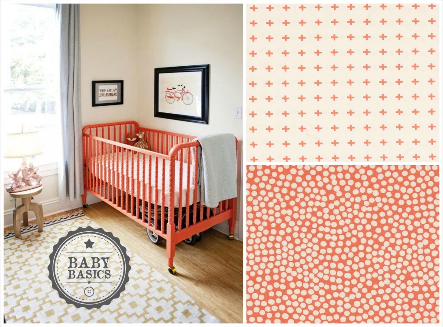 Coral Crib Inspiration BabyBasics Dormitorios infantiles minimalistas Accesorios y decoración