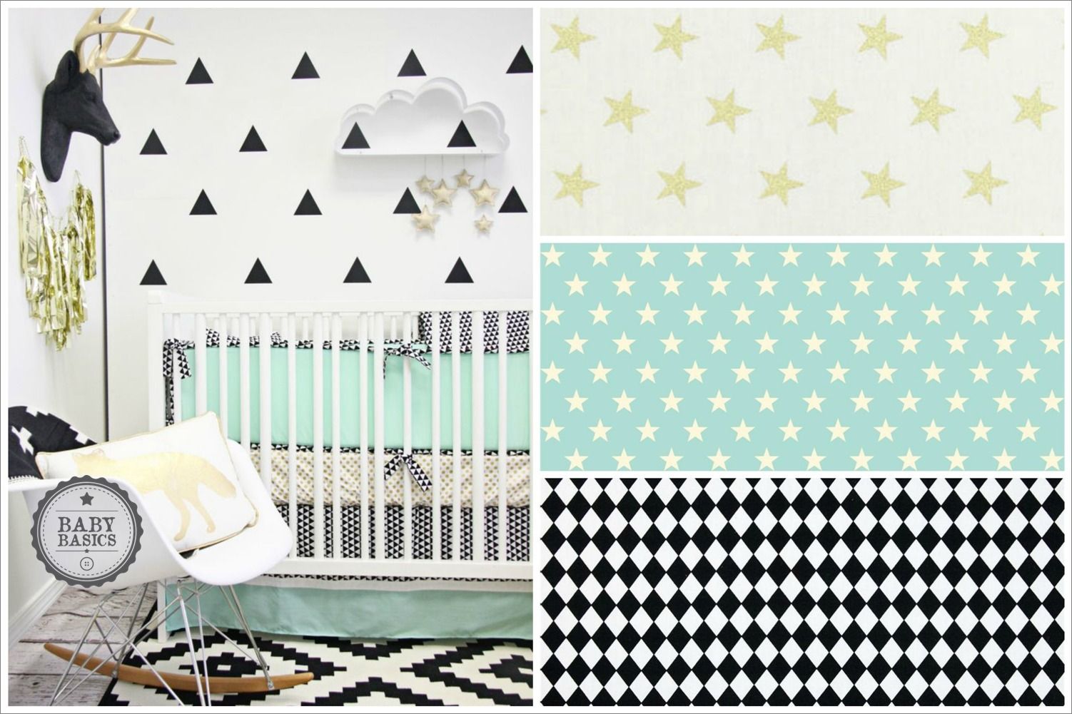 Black and Mint Inspiration BabyBasics Dormitorios infantiles de estilo moderno Accesorios y decoración