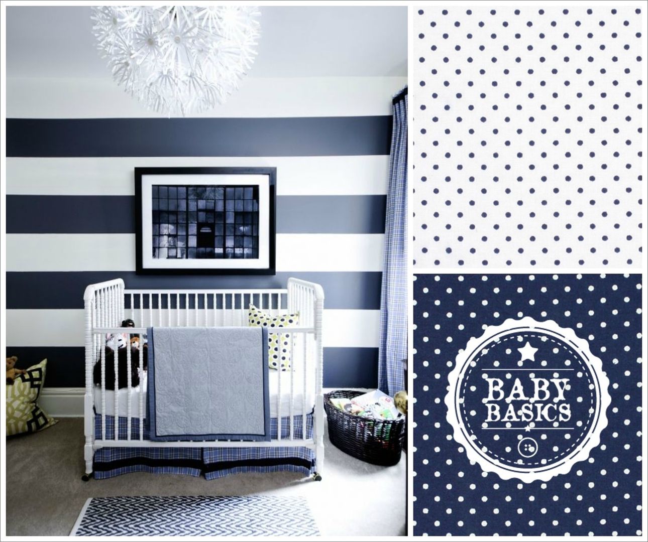 Navy Inspiration BabyBasics Dormitorios infantiles de estilo colonial Accesorios y decoración