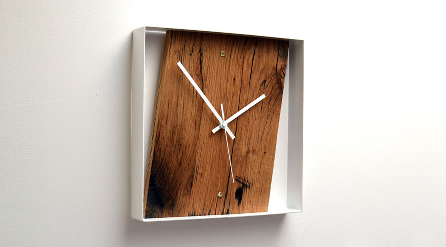 RECLAIMED FRENCH OAK WALL CLOCK, Jam Furniture Jam Furniture Living room Accessories & decoration