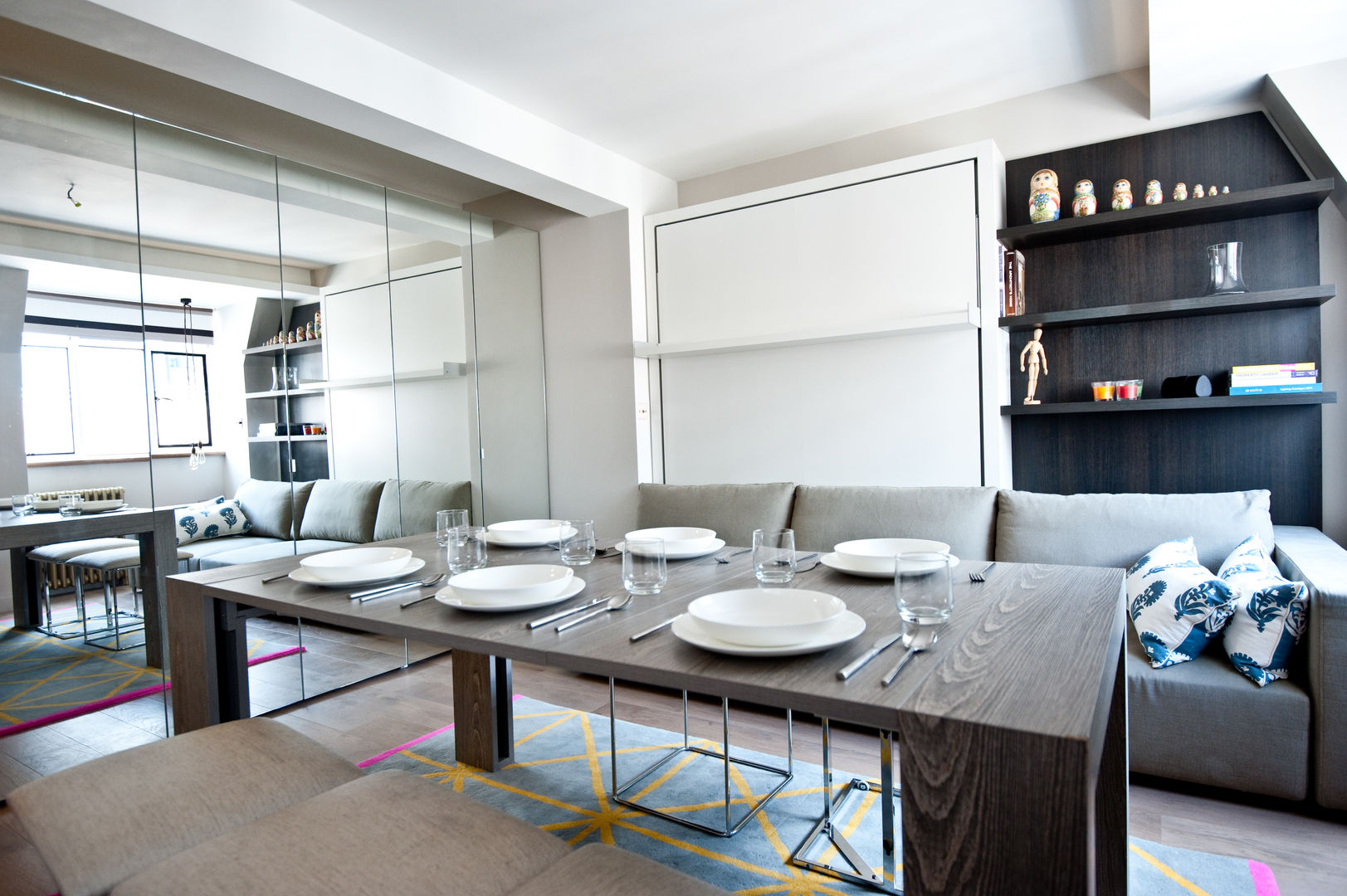 City Pied a Terre, Black and Milk | Interior Design | London Black and Milk | Interior Design | London Ruang Makan Modern