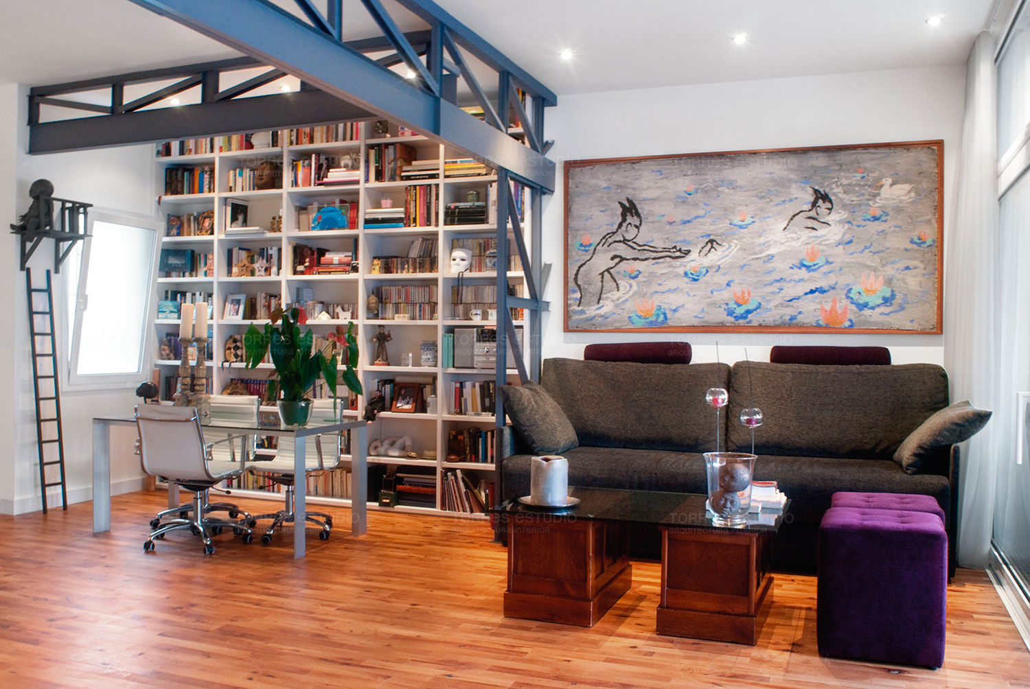 Newly created loft Torres Estudio Arquitectura Interior Modern Living Room
