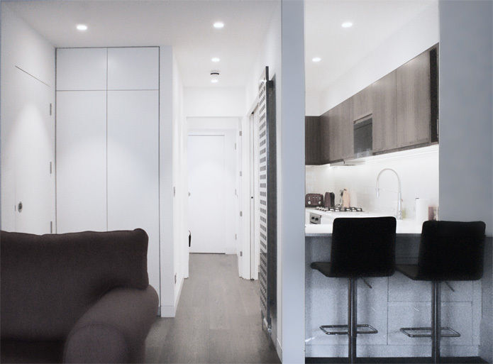 Corridor and Kitchen CBOArchitects ห้องครัว