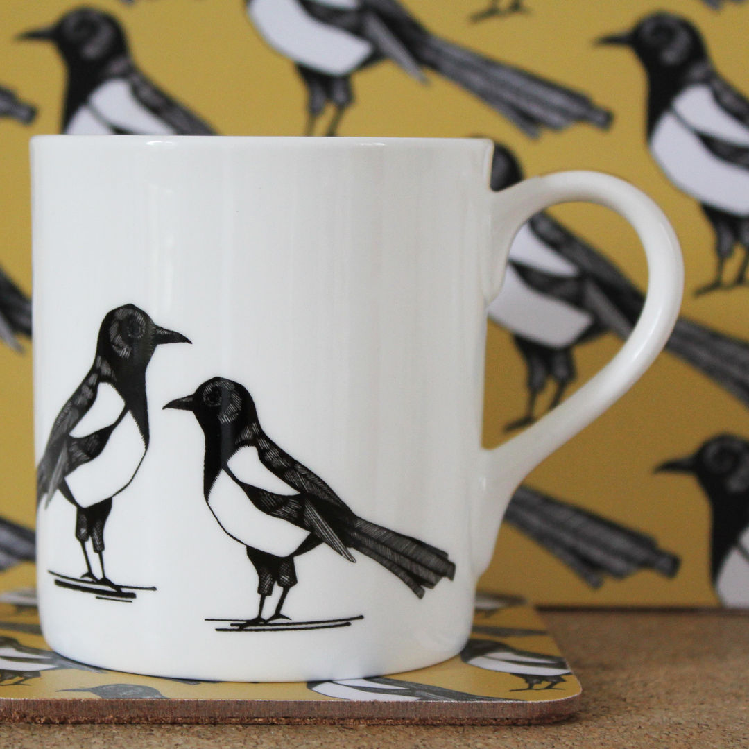 Mischievous Magpie Mug martha and hepsie ltd Modern Kitchen Cutlery, crockery & glassware