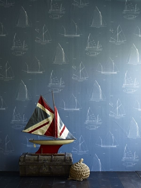 Boats Wallpaper - Mister Smith interiors homify Murs & Sols originaux Revêtements de mur et de sol