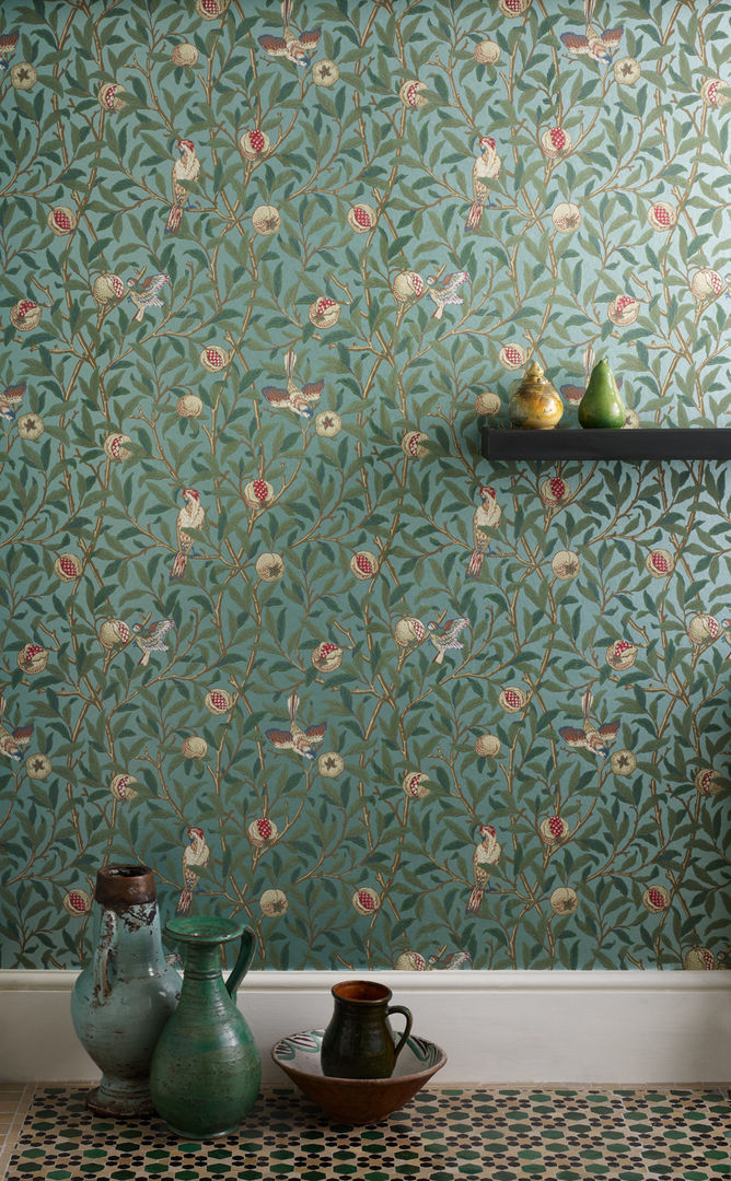 William Morris Wallpaper Mister Smith interiors homify Klasik Duvar & Zemin Duvar & Zemin Kaplamaları