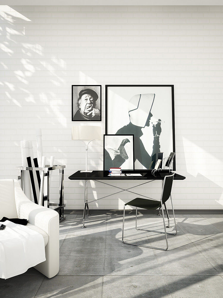 Interiors | Black and White DesigniTures Salas de estar modernas