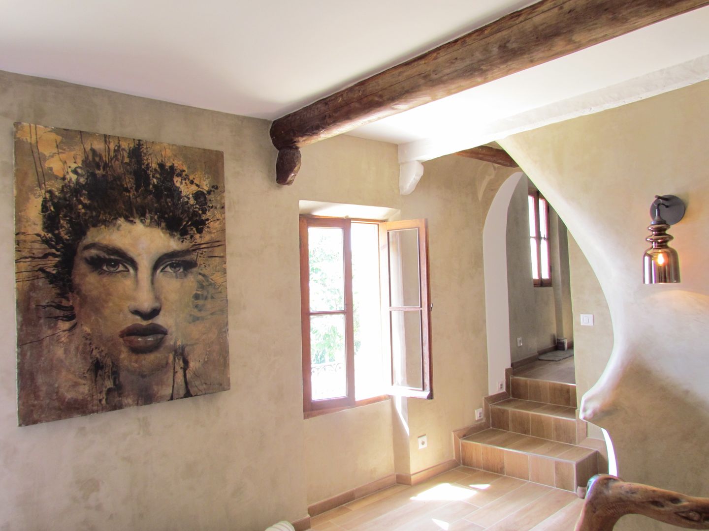 Restauro di una casa molto antica in Francia, Archimania Archimania Eclectic style corridor, hallway & stairs