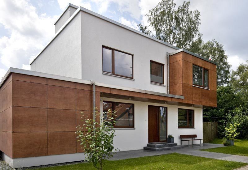 Holzrahmenbau Fertighaus nach Fertigstellung puschmann architektur