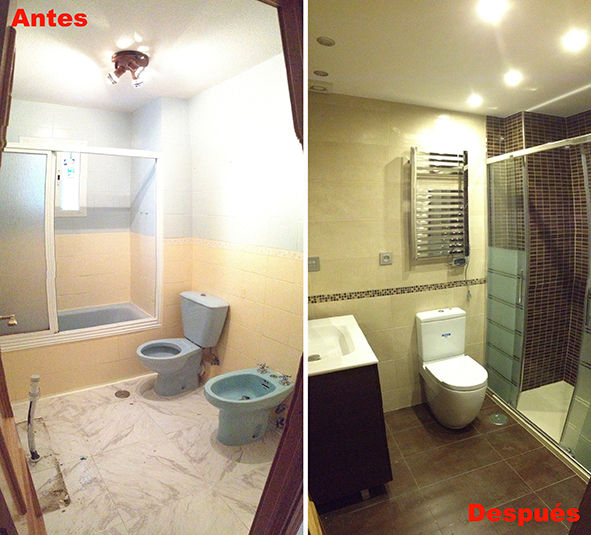 Reforma de baño, AtelierBas. Arquitectura y Construcción AtelierBas. Arquitectura y Construcción Modern Bathroom