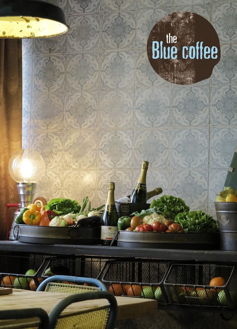 The Bluee Coffee. Proyecto restaurante realizado por Francisco Segarra., Francisco Segarra Francisco Segarra Commercial spaces Gastronomy