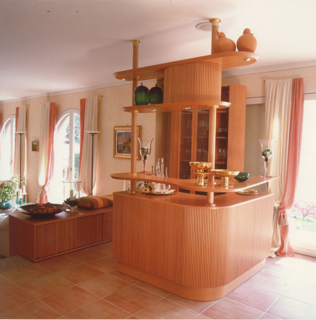 Casa sul lago a Morcote, Canton Ticino Svizzera, Studio Mingaia Studio Mingaia Salon moderne