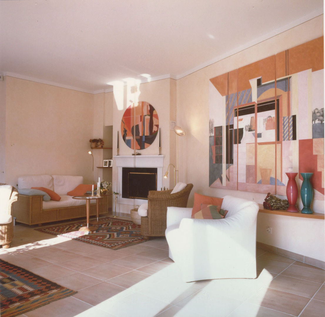 Living-room Studio Mingaia Soggiorno moderno Proprietà,Mobilia,Cornice,Comfort,Di legno,arancione,Decorazione,Edificio,Soggiorno,Architettura