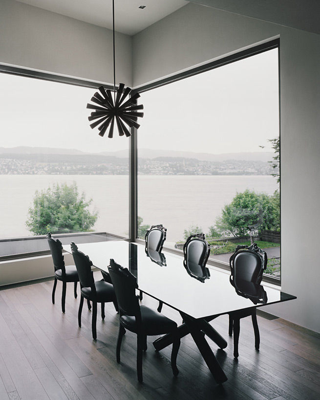 Haus am See, Lando Rossmaier Architekten AG Lando Rossmaier Architekten AG Minimalist dining room