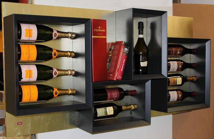 Modern wall wine rack Esigo 5 ESPerience by Sanpatrignano Esigo SRL Їдальня Дерево Дерев'яні Стійки для вина