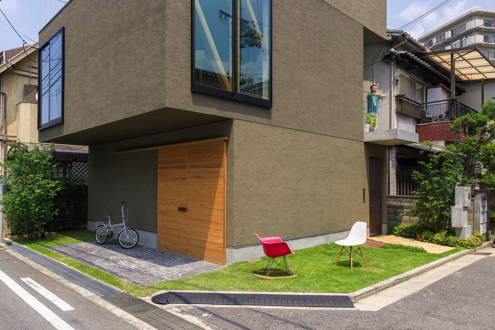 Y-House, タカヤマ建築事務所 タカヤマ建築事務所 Minimalist style garden