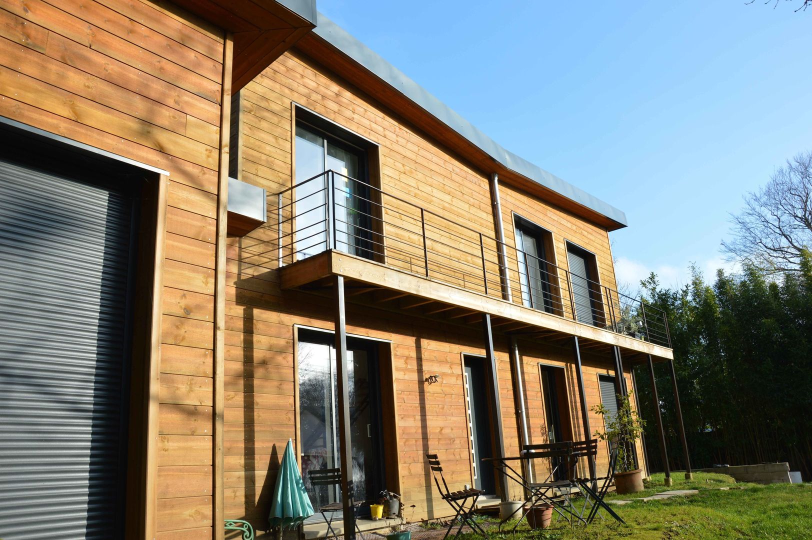 une maison BBC toute en bois en ile de france, karine penard karine penard Casas de estilo minimalista