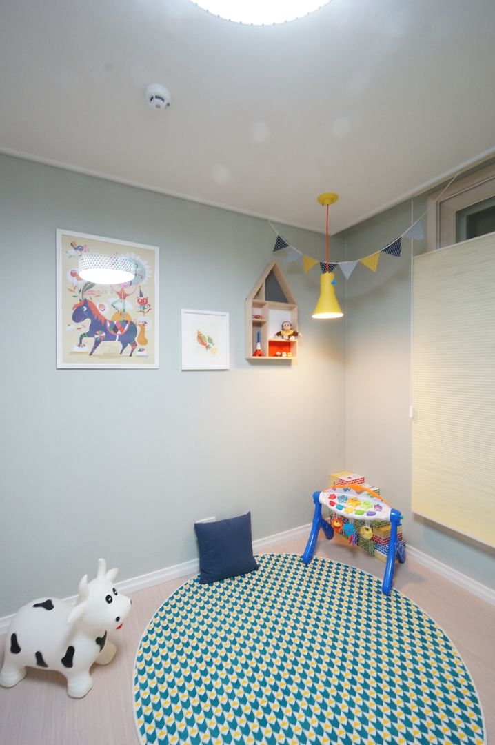 수완진아리채 3차 After, 유노디자인 유노디자인 Scandinavian style nursery/kids room