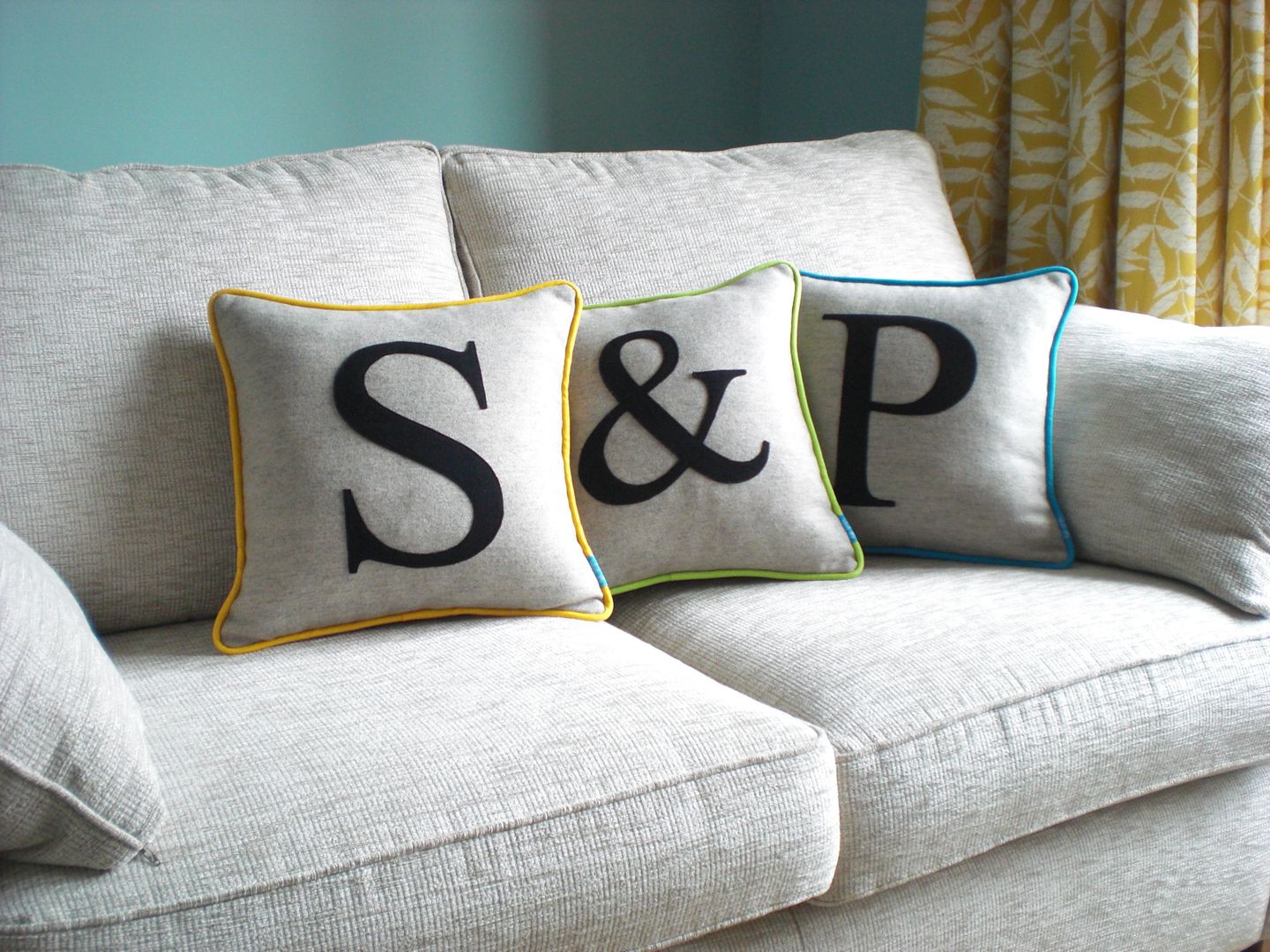 Monogrammed Colour Flash Cushions Kate Sproston Design Nhà Accessories & decoration
