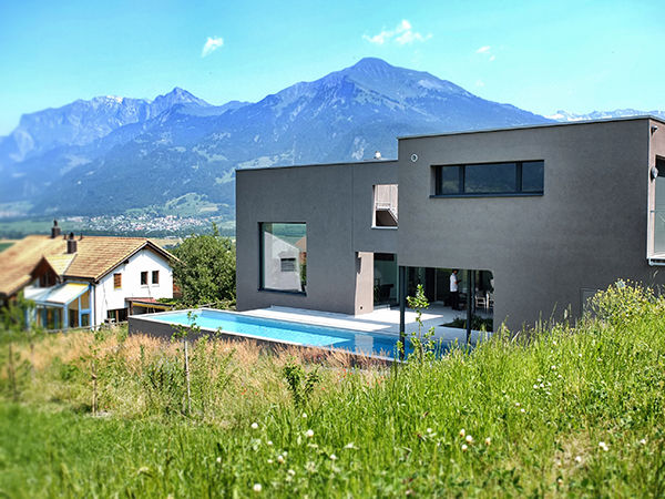 Einfamilienhaus in Igis, architetta schiers ag architetta schiers ag 모던스타일 주택