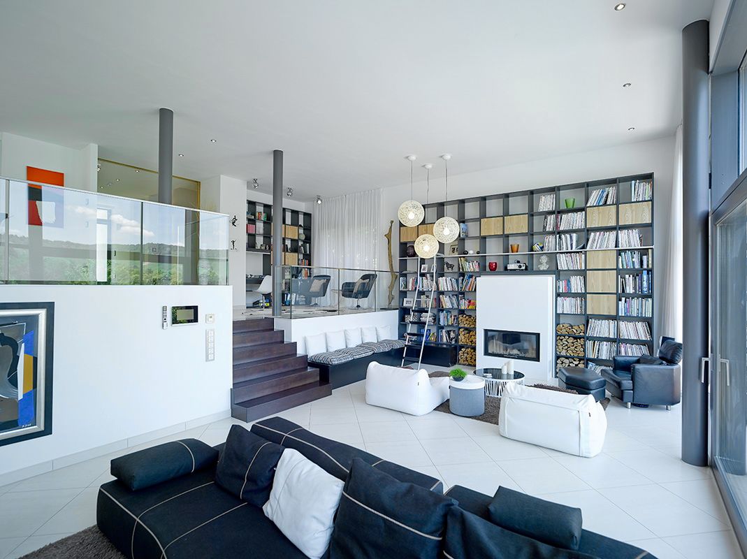 Haus mit Blick in die Weinberge, Rosenberger + Neidhardt Rosenberger + Neidhardt Modern living room