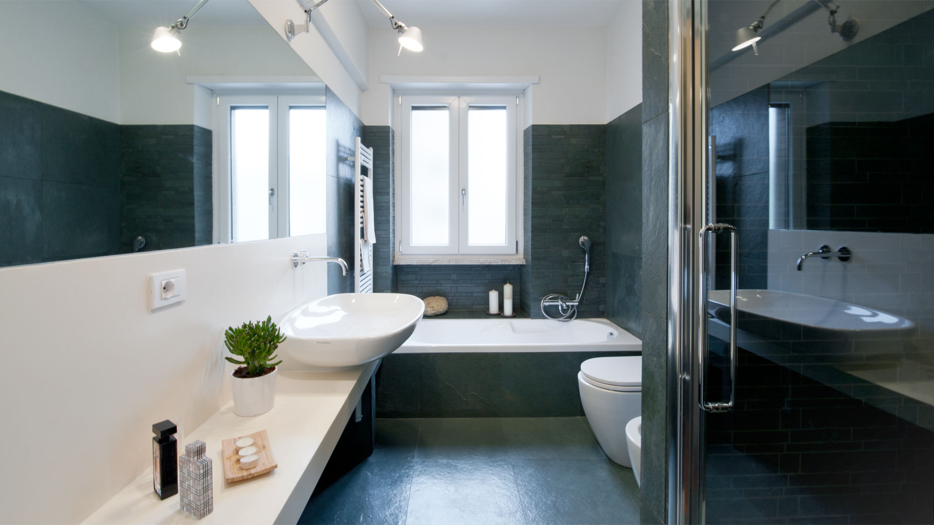 Appartamento ad Ostiense - Roma, Archifacturing Archifacturing Modern bathroom