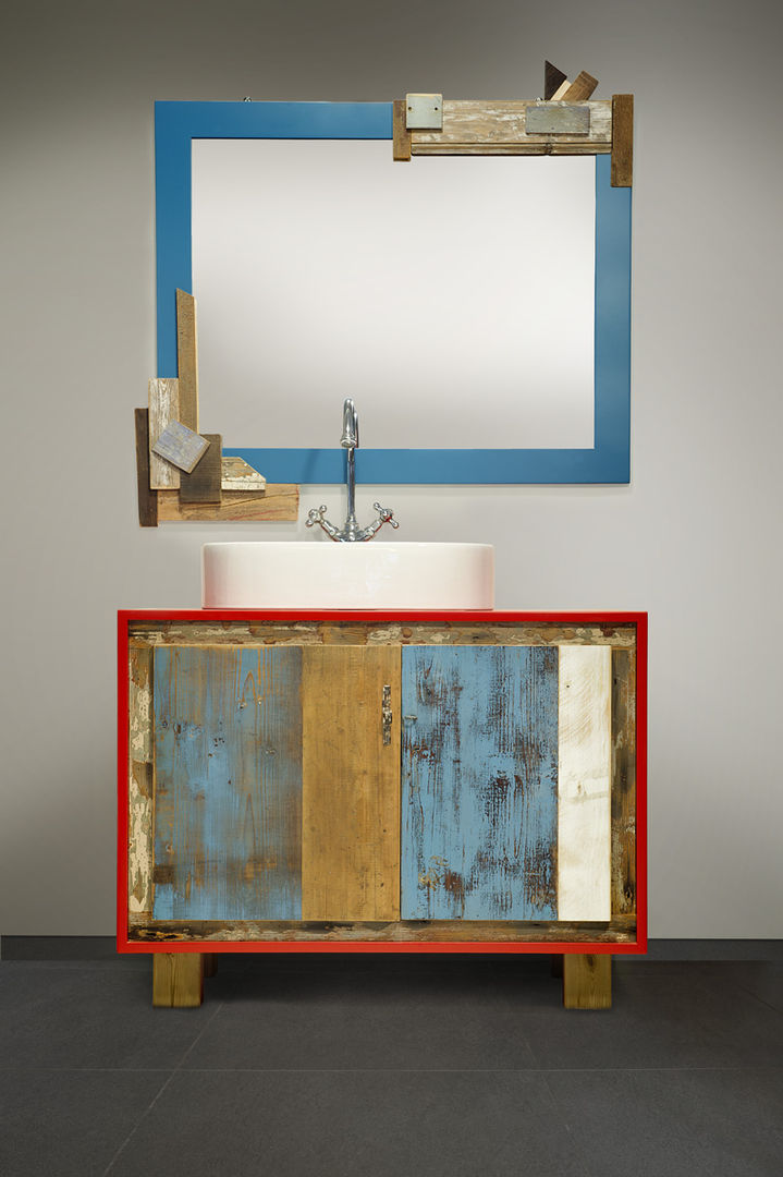 Bagno arancio e blu, Laquercia21 Laquercia21 Eclectic style bathroom