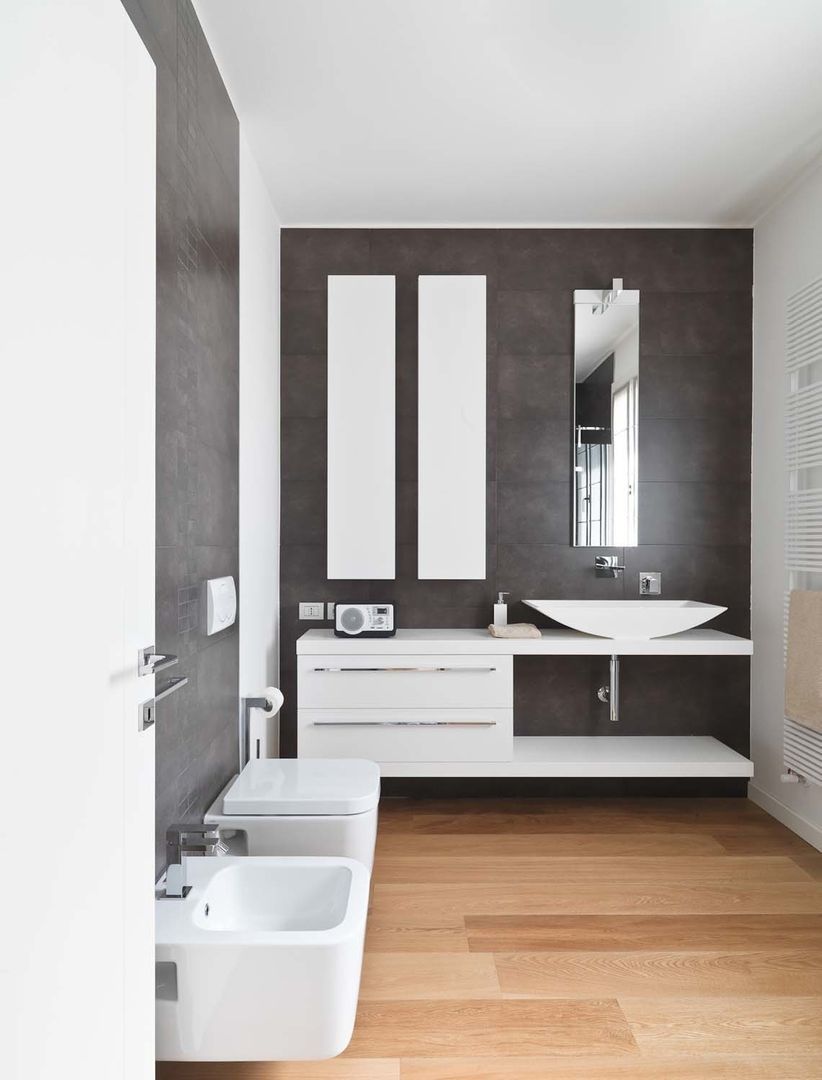 AM HOUSE, SANSON ARCHITETTI SANSON ARCHITETTI Ванная комната в стиле минимализм