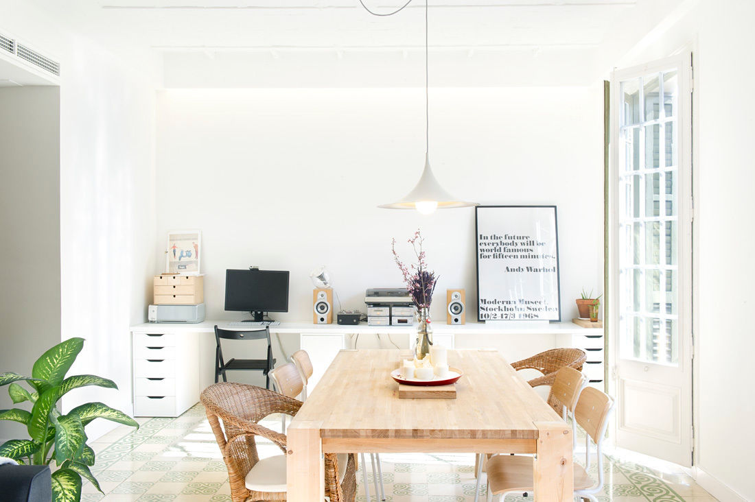 Vivienda en Sant Joan. Barcelona , Egue y Seta Egue y Seta Scandinavian style dining room